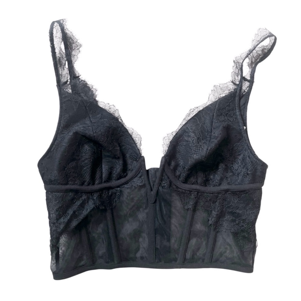 CAMI NYC Black Lace Corset Camisole Top Size S Coquette Feminine Party Evening